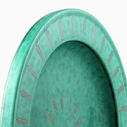 Wilhelm Kåge (Argenta 1959) Round Bowl with Feet and Geometric Decor 24 cm
