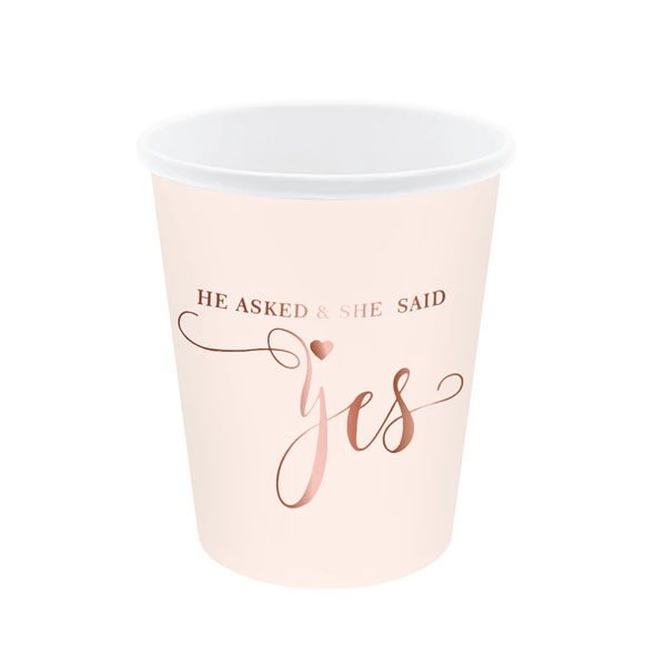 Pappersmuggar | 6-pack | "He asked & she said yes!"
