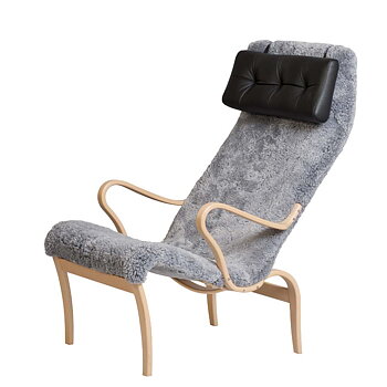 MI427 Miranda Armchair (Beech/Sheepskin several choices) - Bruno Mathsson