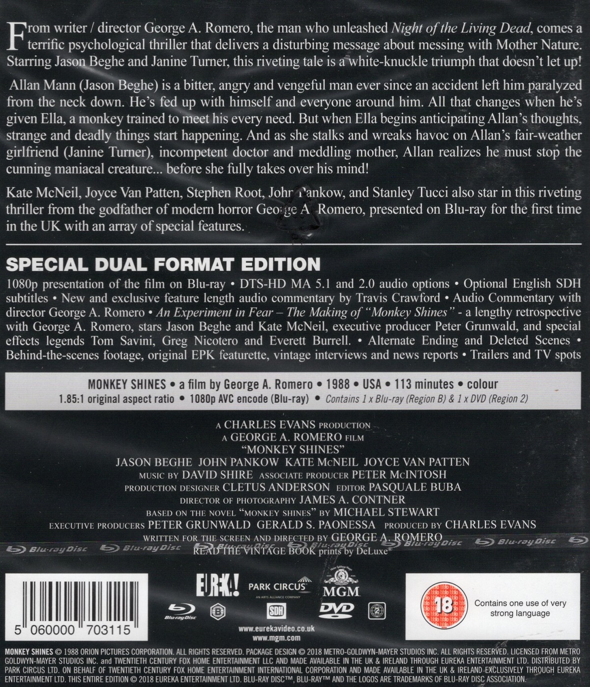 Monkey Shines (ej svensk text) (Blu-ray + DVD) - 2