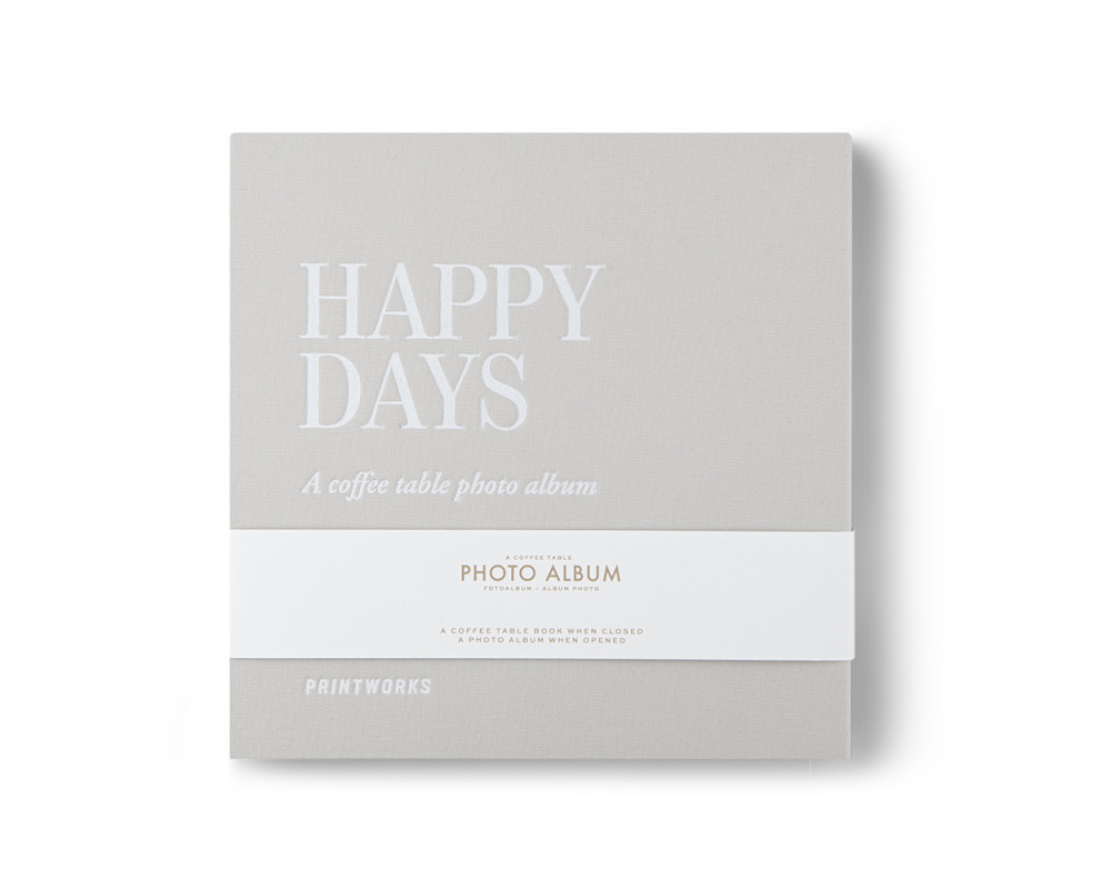 Fotoalbum Happy Days, Grå