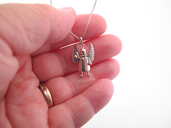 Handgjord Silverängel 26mm