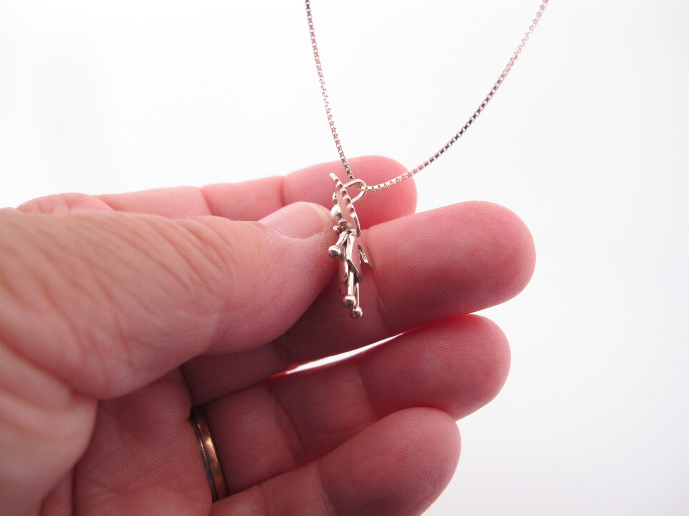 Handgjord Silverängel 26mm - 3