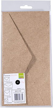 Florence • Envelopes 5pcs Kraft 22,5x11,5cm