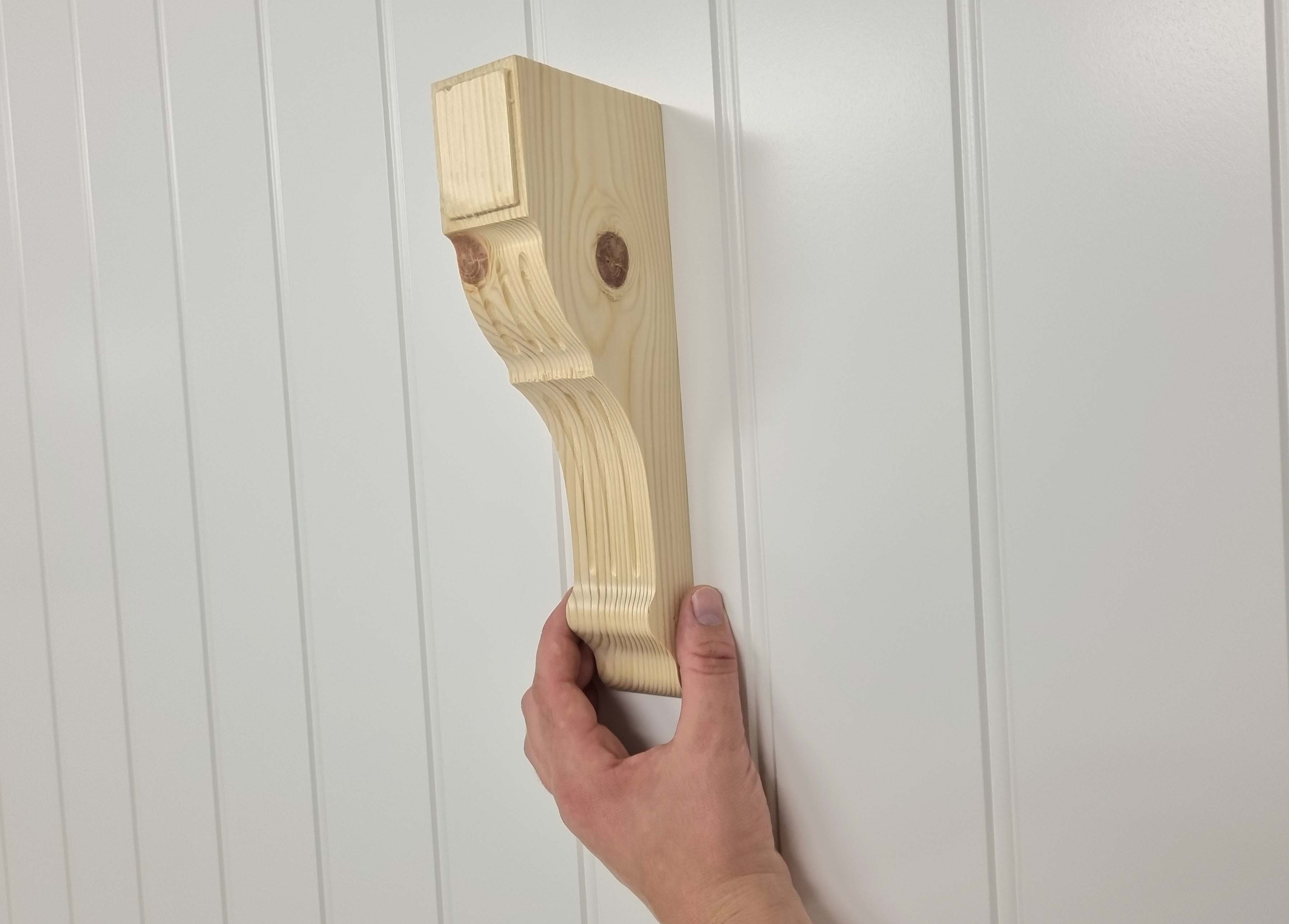 Hyllkonsol gammaldags H17 kvistig furu djup 94mm - 7