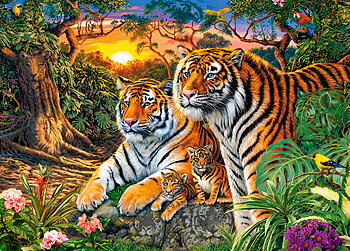 Tiger Family, puslespil med 180 brikker (B-018482)