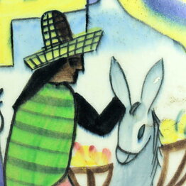 Carl-Harry Stålhane (Mexico 1949) Swelling Vase with Town Motif 17 cm