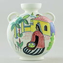 カールハリー・スタルハーネ Mexicoシリーズ  町モチーフのベース  Vase  17cm  1949年