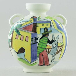 Carl-Harry Stålhane (Mexico 1949) Swelling Vase with Town Motif 17 cm