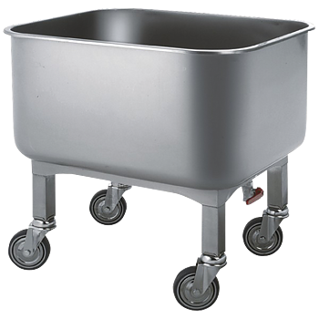 Washing trolley in stainless steel
