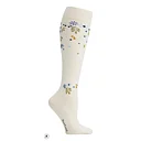 Støttesokker, Eco Cotton, Flower Shower Off White
