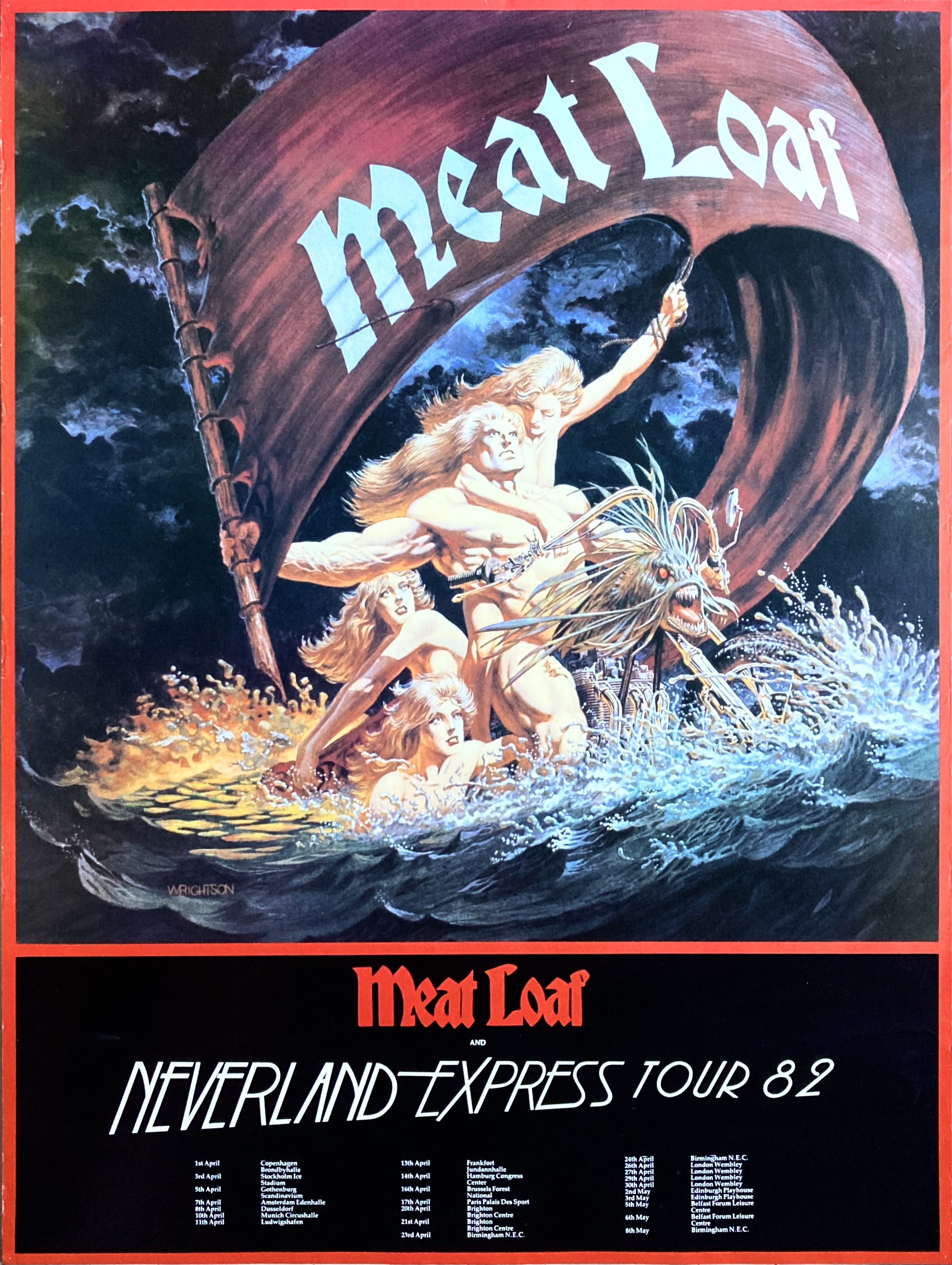 MEAT LOAF - European TOUR poster (1982) 