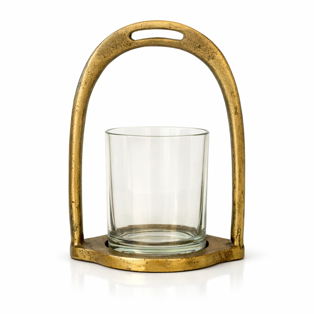 THG Candle Lantern Stirrup Gold - 2