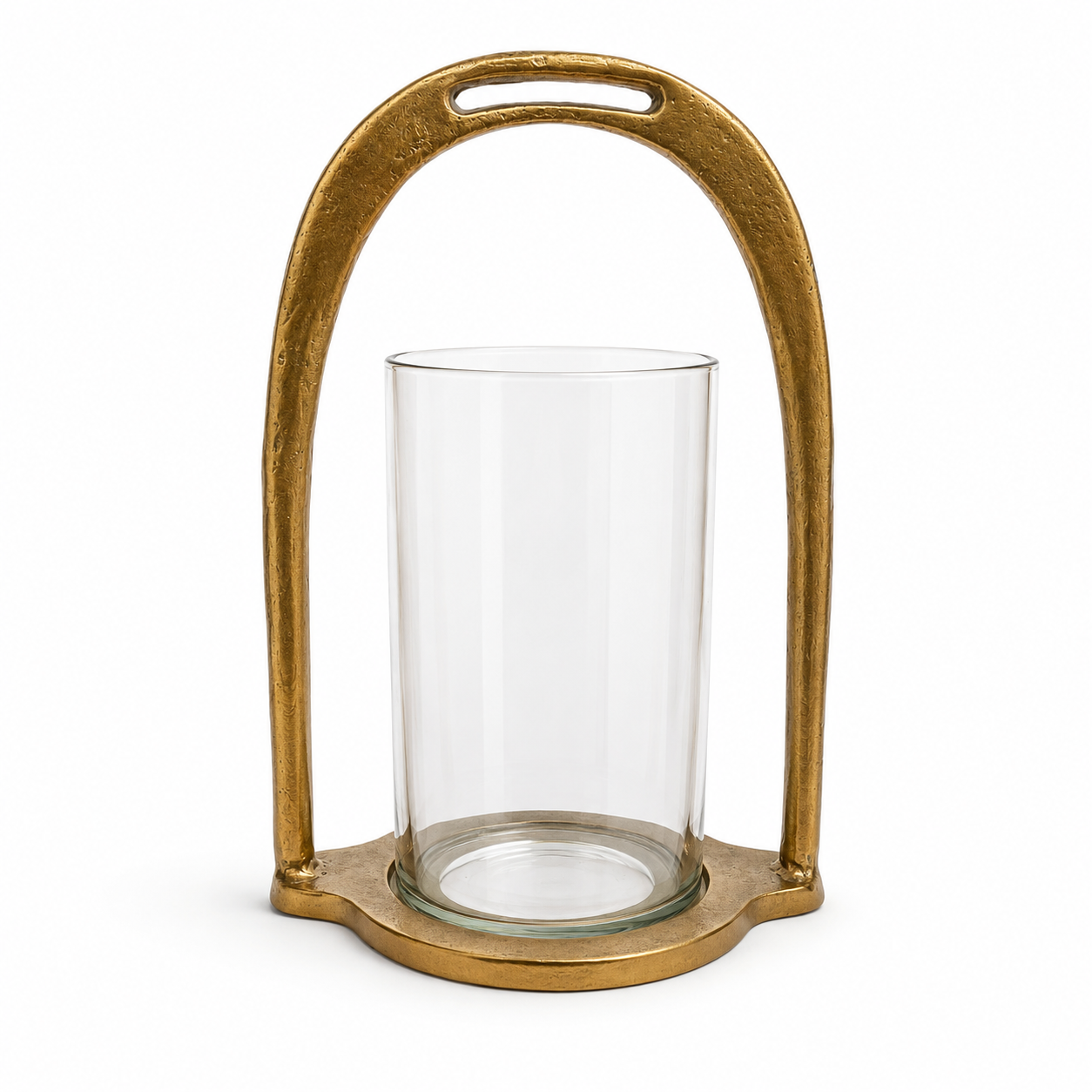 THG Large Candle Lantern Stirrup Gold