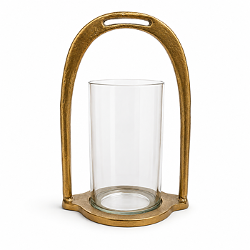 THG Large Candle Lantern Stirrup Gold
