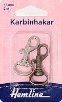 KARBINHAKE 13 MM SORT. 2 ST.