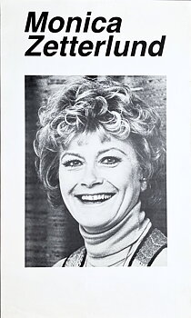 MONICA ZETTERLUND - Turnéaffisch 1970-tal