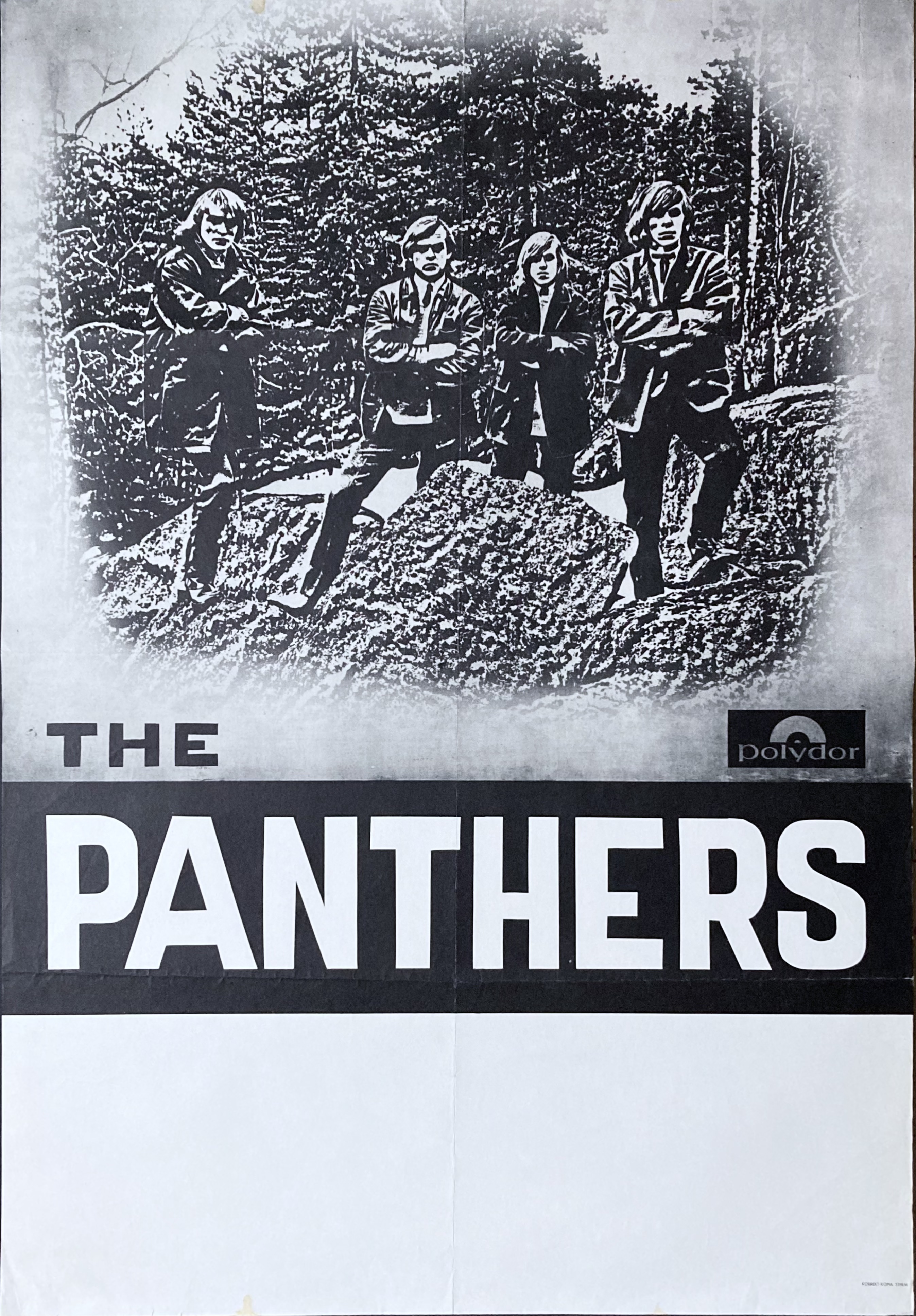 THE PANTHERS - Svensk / Skandinavisk Turnéaffisch (1965) 