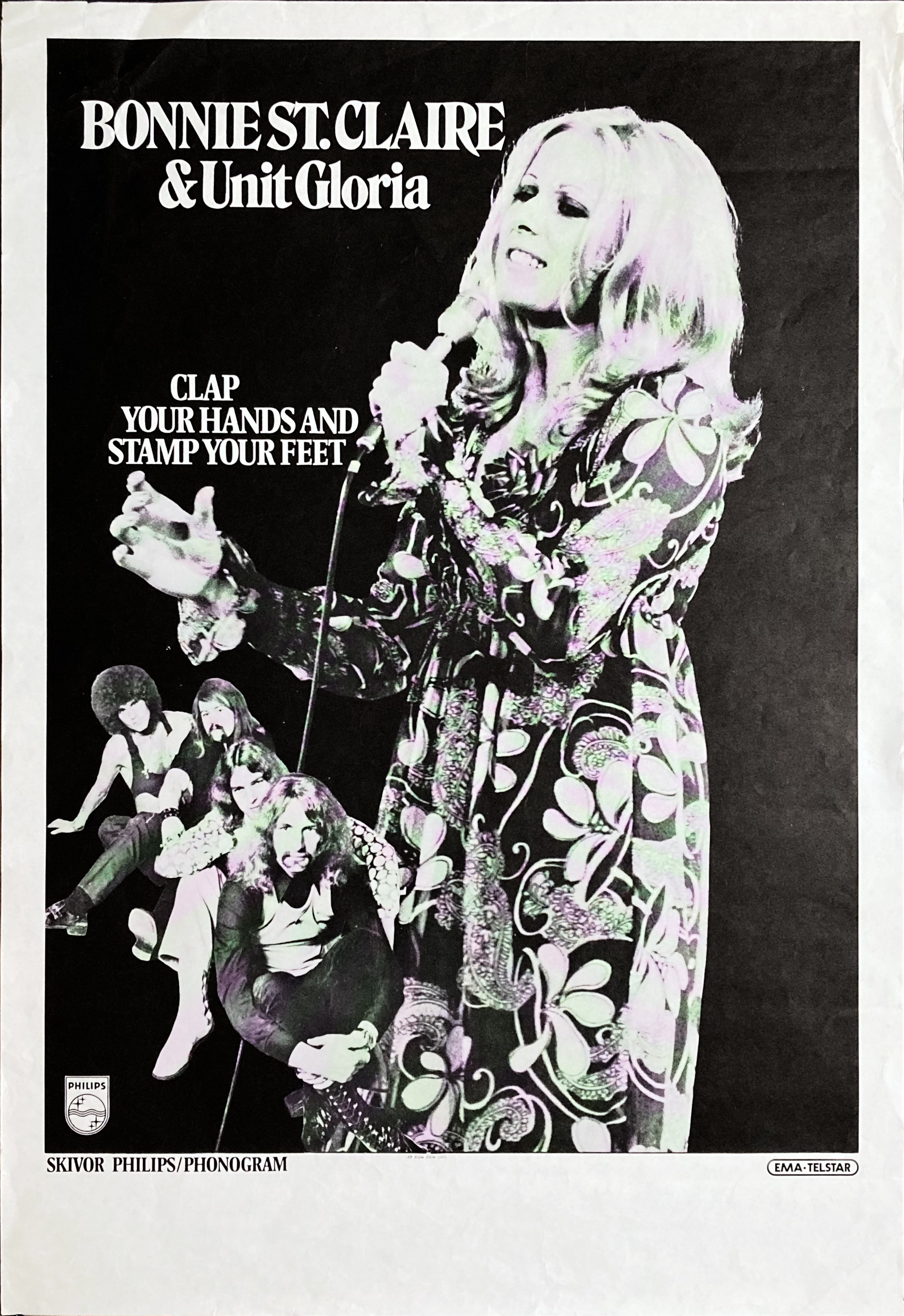 BONNIE ST CLAIRE - Swedish / Scandinavian TOUR poster (1974) 