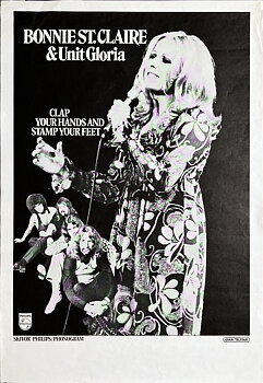 BONNIE ST CLAIRE - Svensk / Skandinavisk Turnéaffisch (1974) 