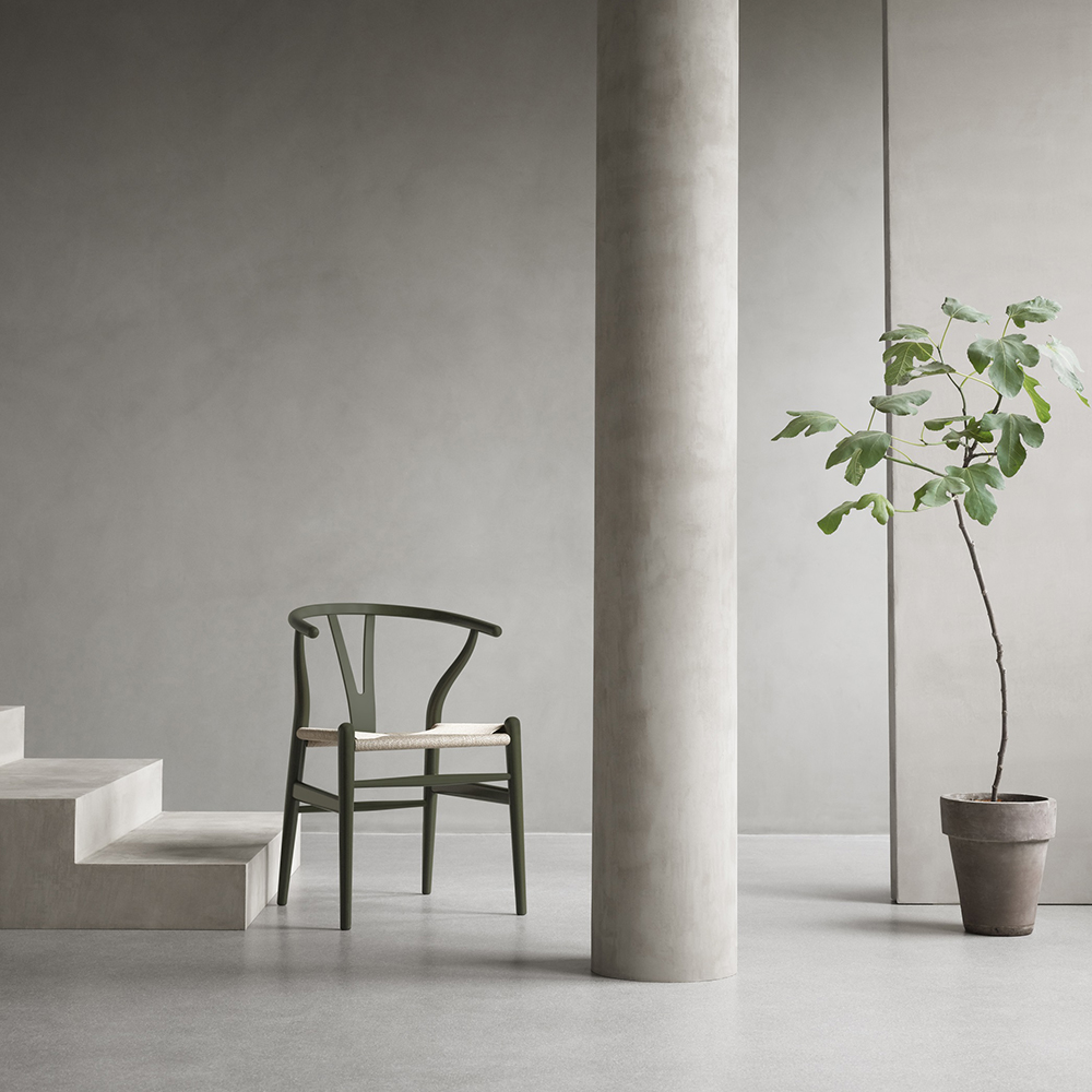 CH24 Y-stol (Soft Edition Seaweed) by Ilse Crawford - Carl Hansen & Søn - 5