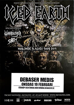 ICED EARTH - Stockholm  19 Feb Konsertaffisch (2014) 