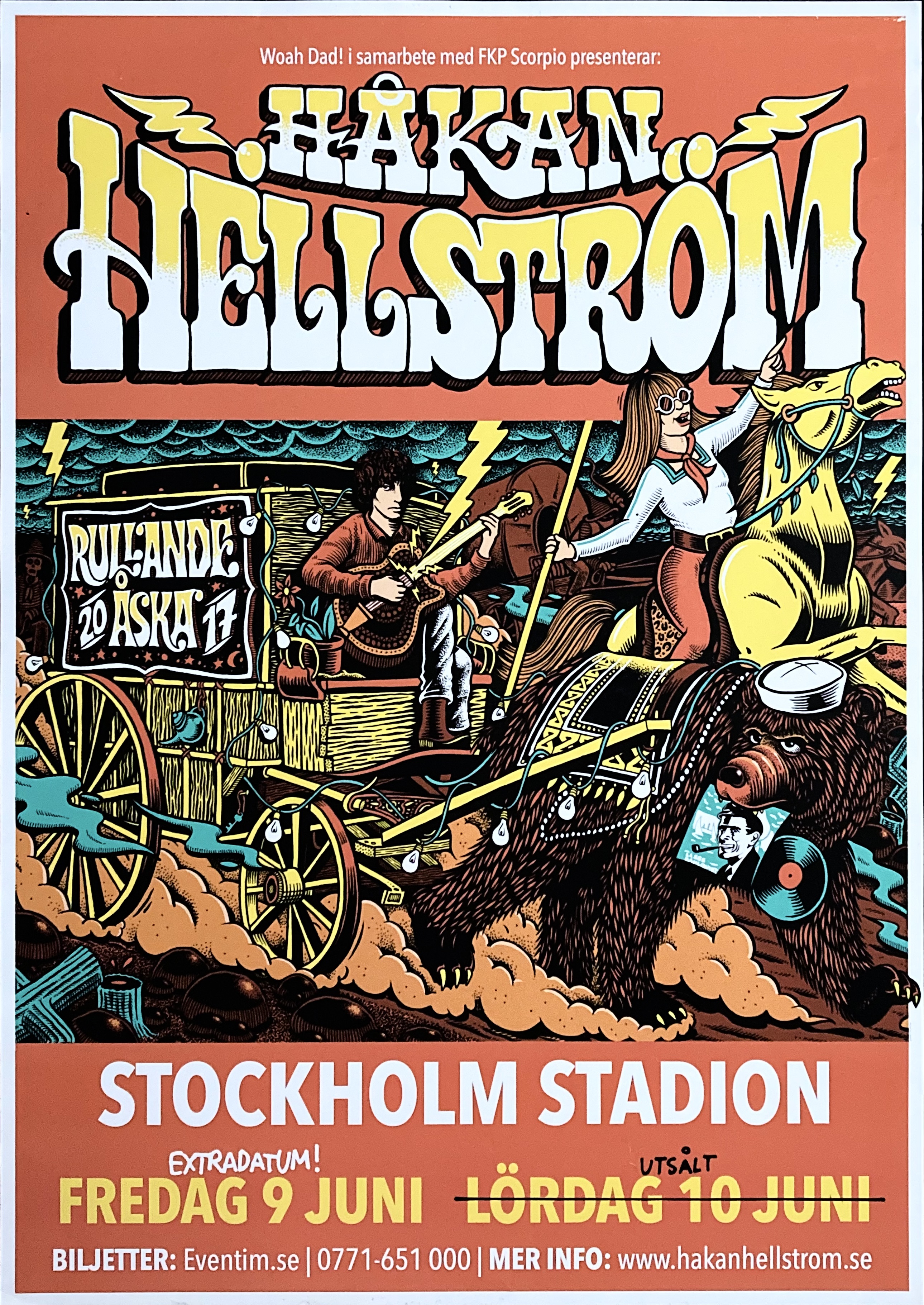 HÅKAN HELLSTRÖM - Stockholm  9 Jun Konsertaffisch (2017) 