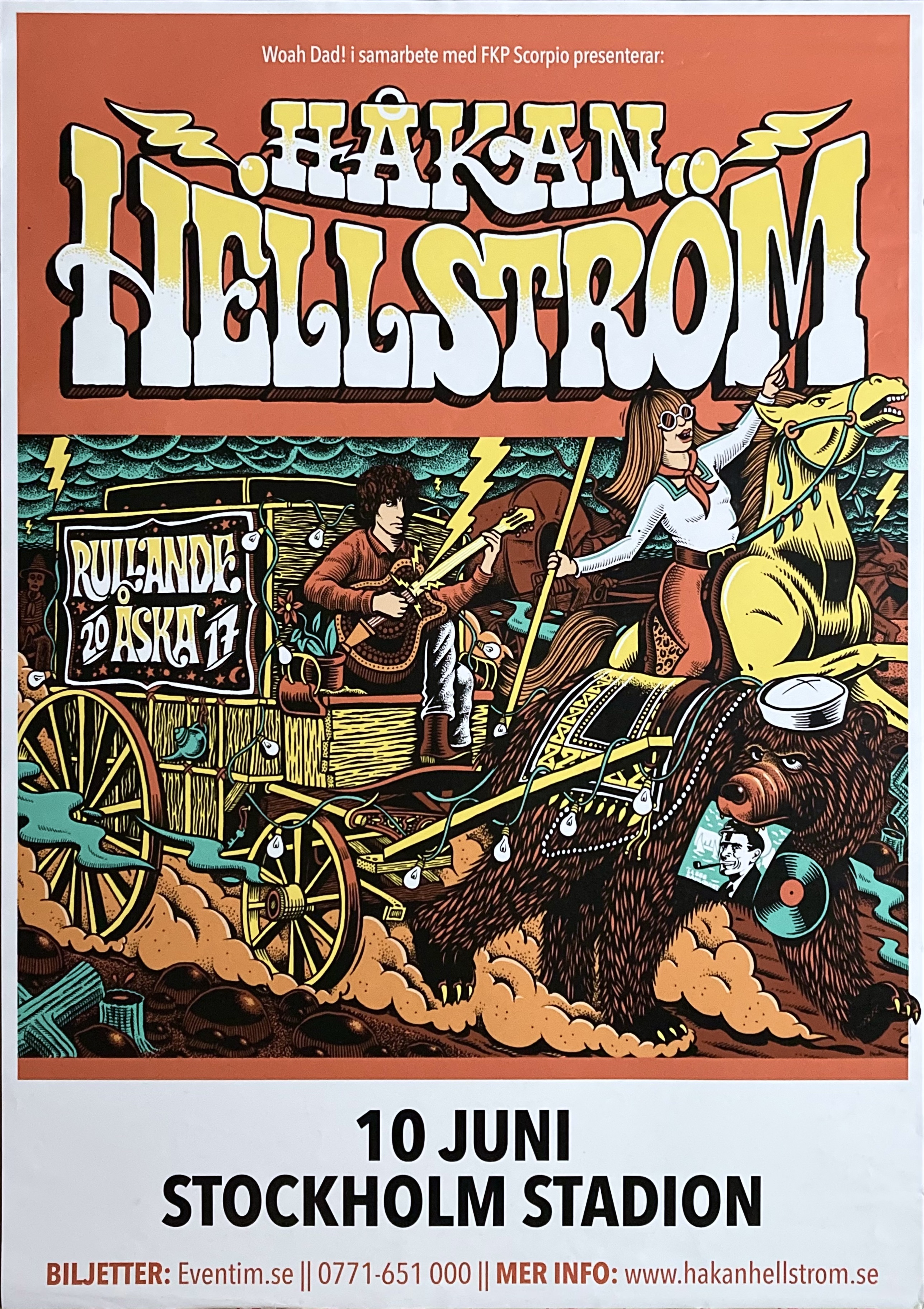 HÅKAN HELLSTRÖM - Stockholm  10 Jun Concert poster (2017) 