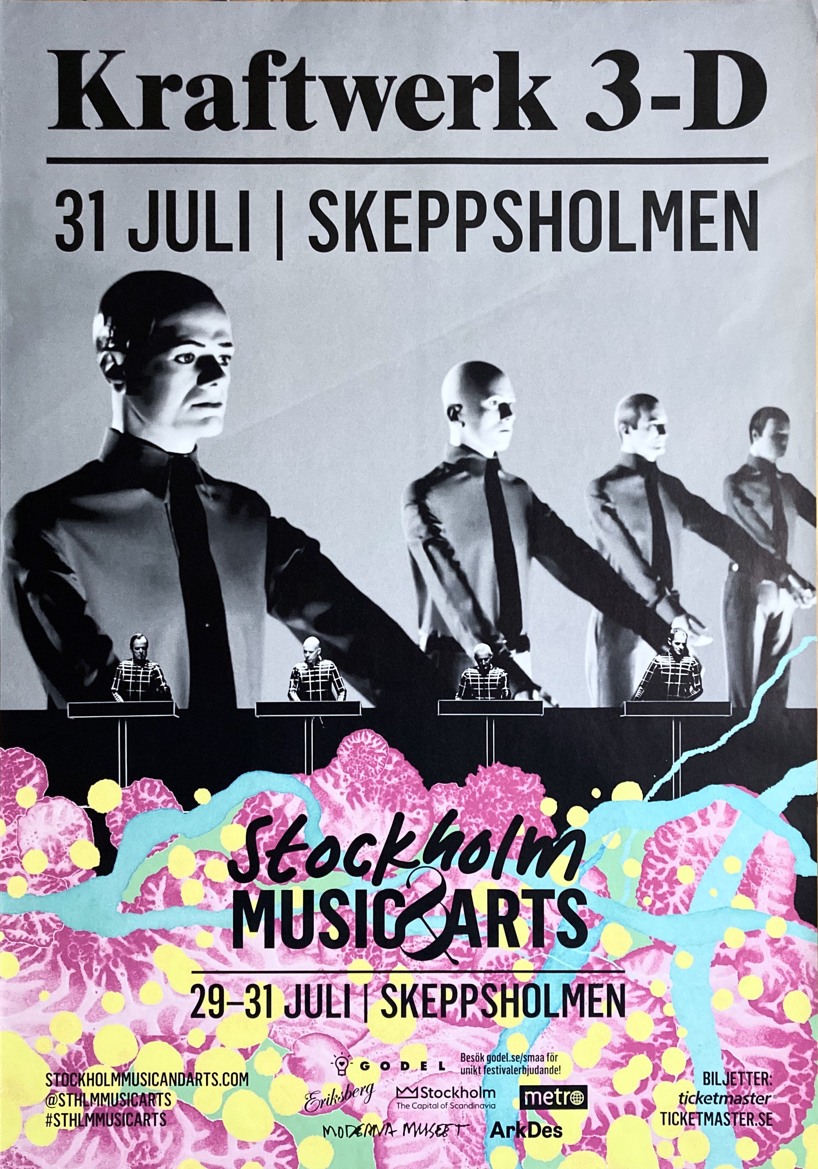 KRAFTWERK - Stockholm  29-31 Jul Concert poster (2016) 