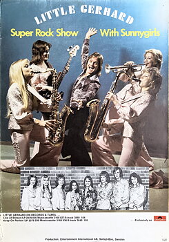 LITTLE GERHARD & SUNNYGIRLS - Svensk / Skandinavisk Turnéaffisch (1972) 