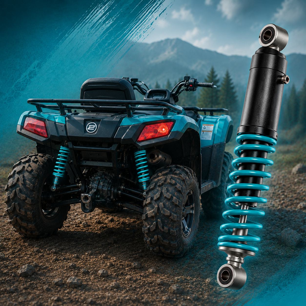 Moose Offroad Heavy Duty Gasstötdämpare Bak CFMOTO CF500, X5 Terralander & CForce 500/600