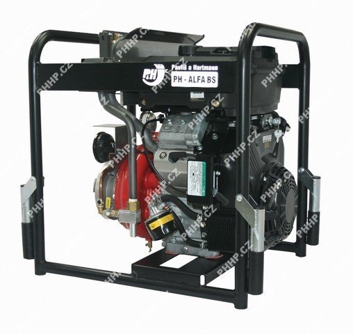 Brannpumpe, PH-ALFA BS bærbar pumpe, Maks kapasitet 2005 l/min, driftet med B&S 23 HK motor og eksos evakuering. - 4