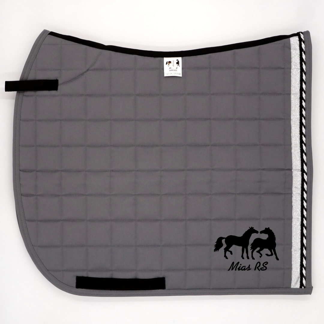 Dressyrschabrak Grafit D6, svart/silver - 3