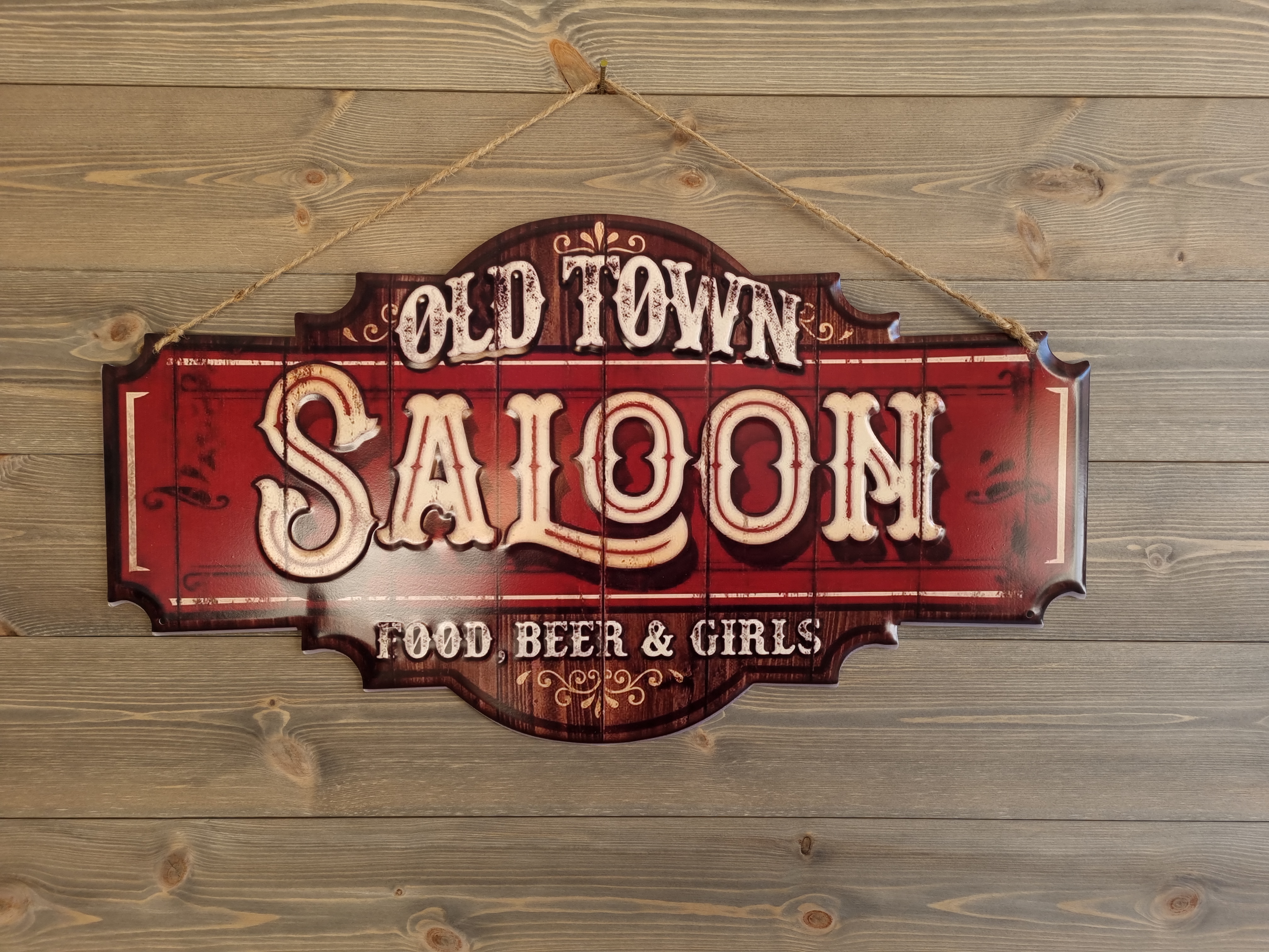 Plåtskylt Saloon