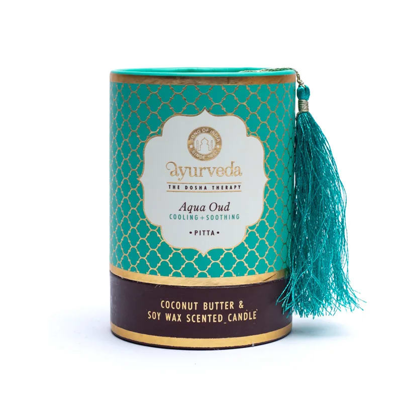 Pitta Aqua Oud Ayurveda Scented Candle - 3