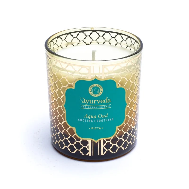 Pitta Aqua Oud Ayurveda Scented Candle - 4