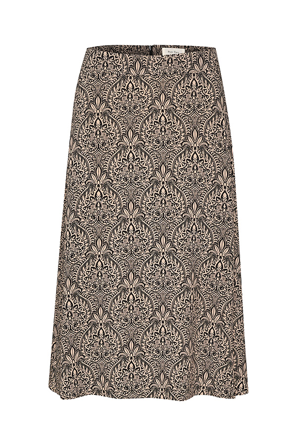 Part Two - Ofelie Skirt Black Ornament Print - 7