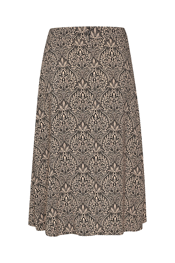 Part Two - Ofelie Skirt Black Ornament Print - 8