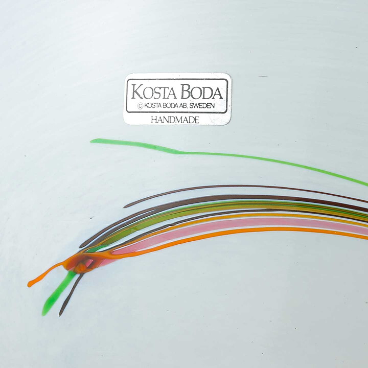 バーティル･ヴァリーン Rainbowシリーズ  虹のガラスの花瓶 Vase 21cm 1982年