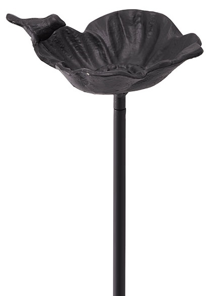Fågelbad stick i gjutjärn/metall - Svart - 91x17 cm - 2