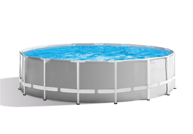 Intex Prism Rörpool 457x122cm inkl. filterpump, säkerhetsstege, markskydd och poolskydd.
