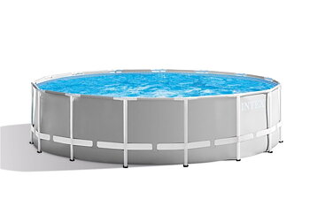 Intex Prism Rörpool 457x122cm inkl. filterpump, säkerhetsstege, markskydd och poolskydd.