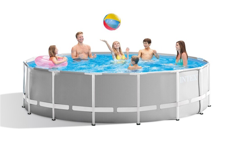 Intex Prism Rörpool 457x122cm inkl. filterpump, säkerhetsstege, markskydd och poolskydd. - 3