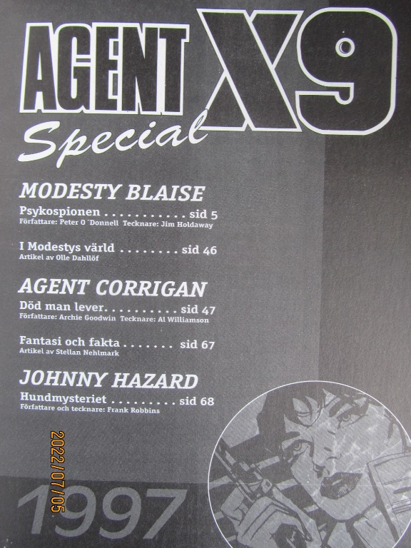 Agent X9 Julalbum 1997 med Modesty Blaise - 2