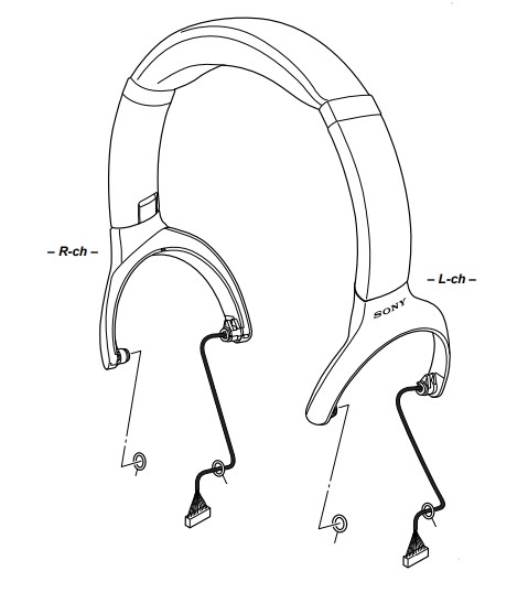 Sony HEADBAND ASSY B Svart