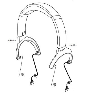 Sony HEADBAND ASSY B Svart