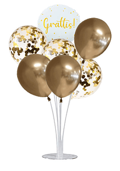 Ballongbukett Grattis Lyx Guld