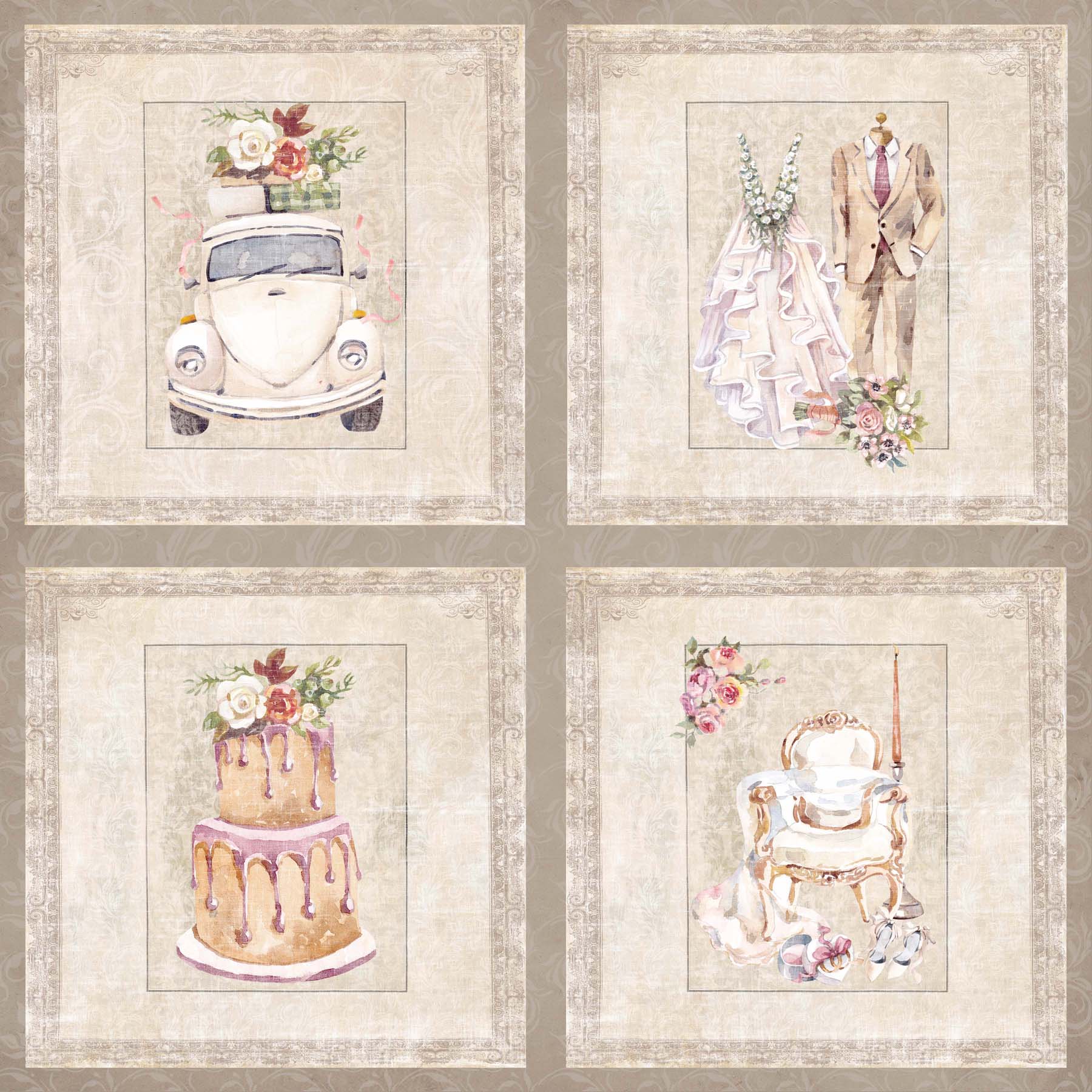 Paperpack Mr & Mrs  Collection pack 6x6 - 8