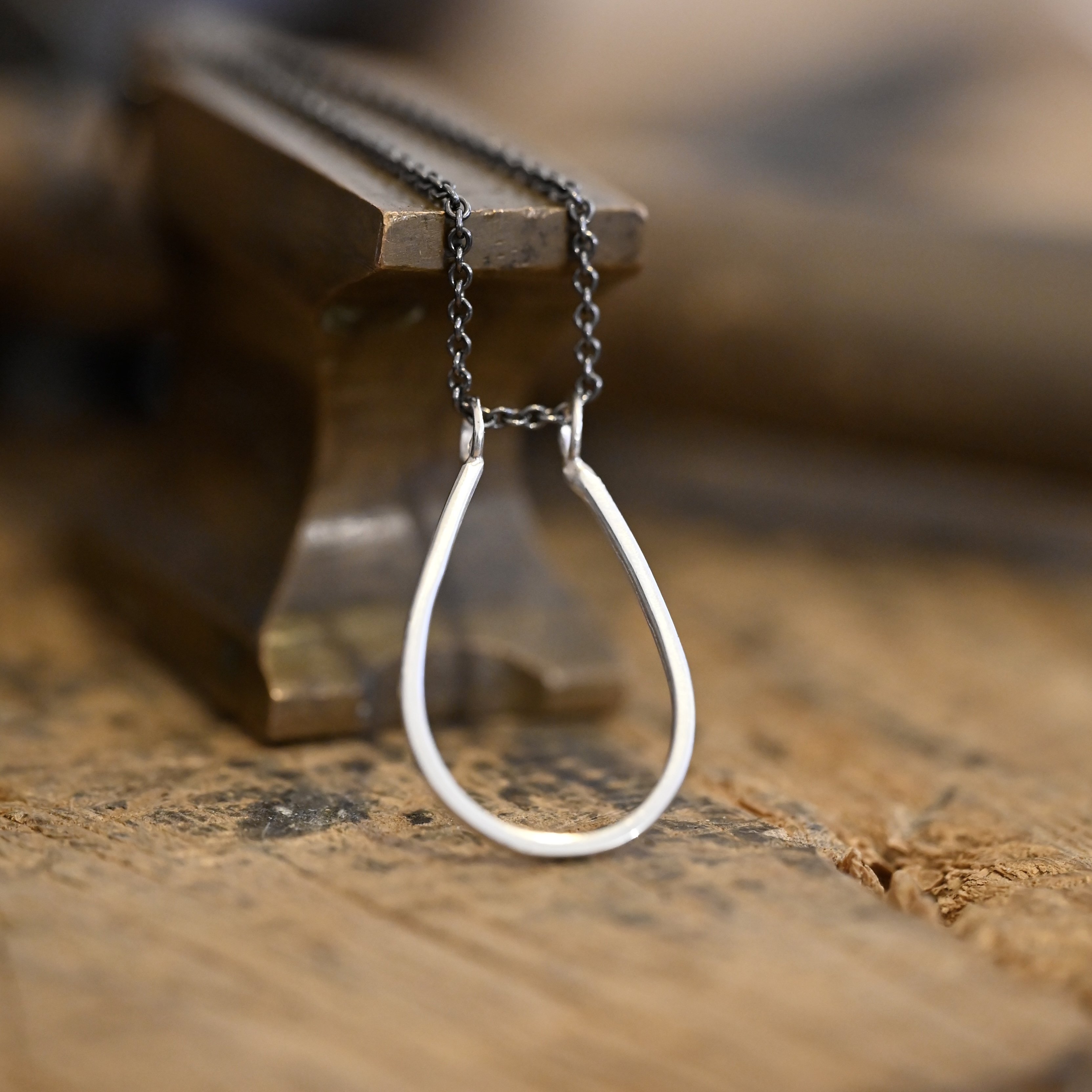 Ringhänge oval silver