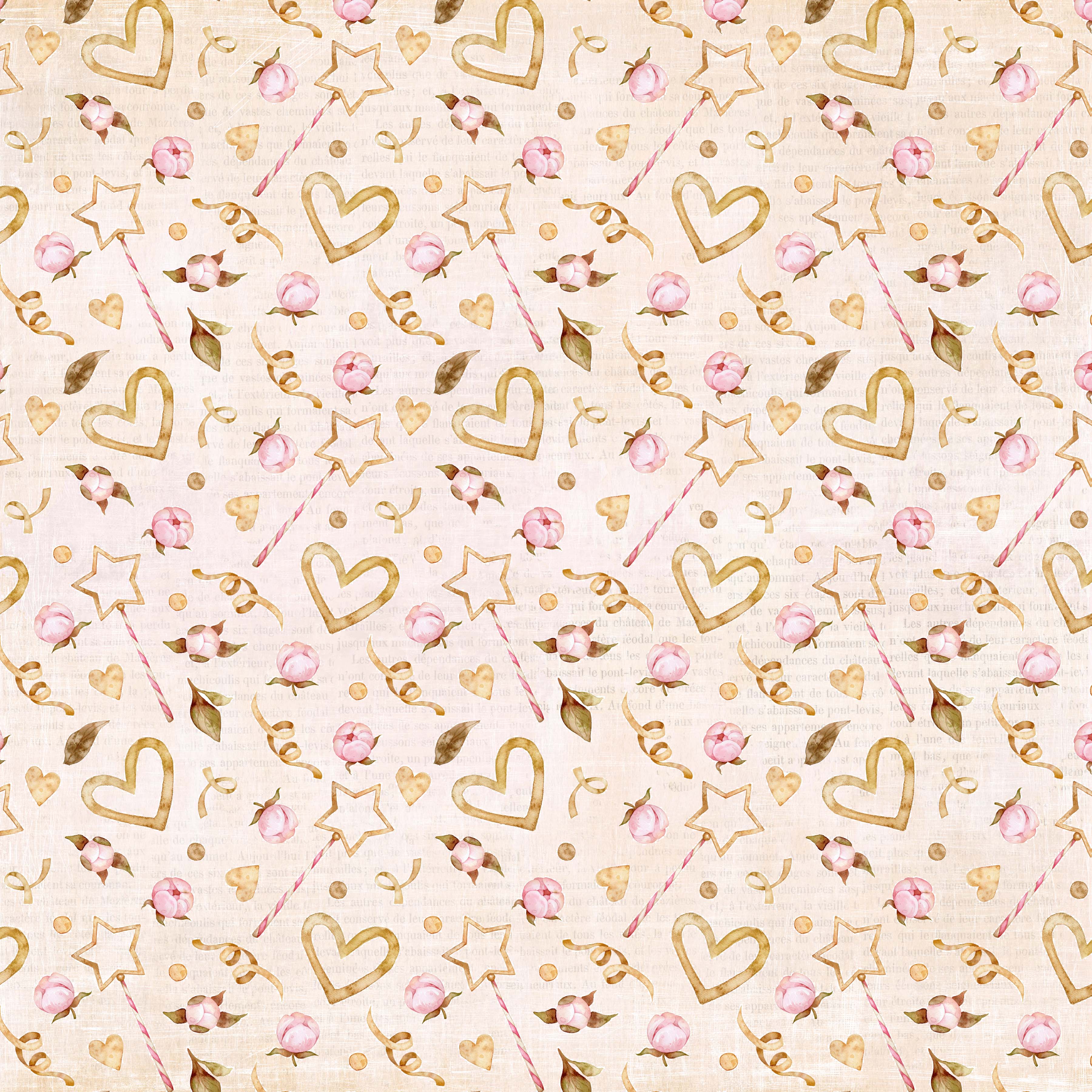 Papper Reprint - Teddy Girl  -  Swirls